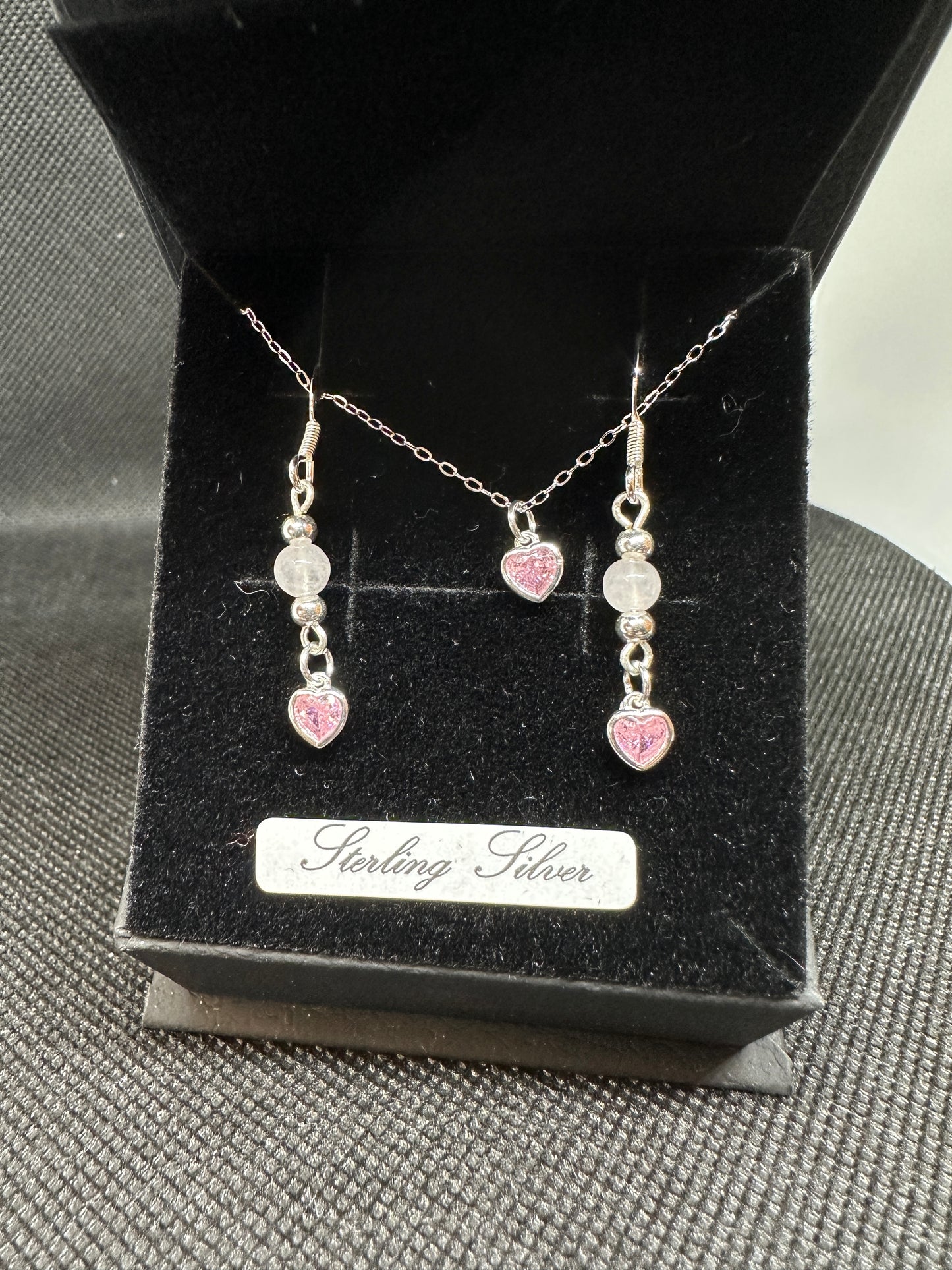 Pink Necklace and Earring set